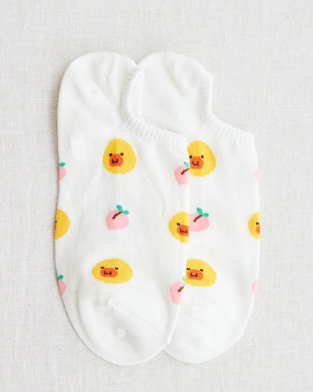 chick and peach socks