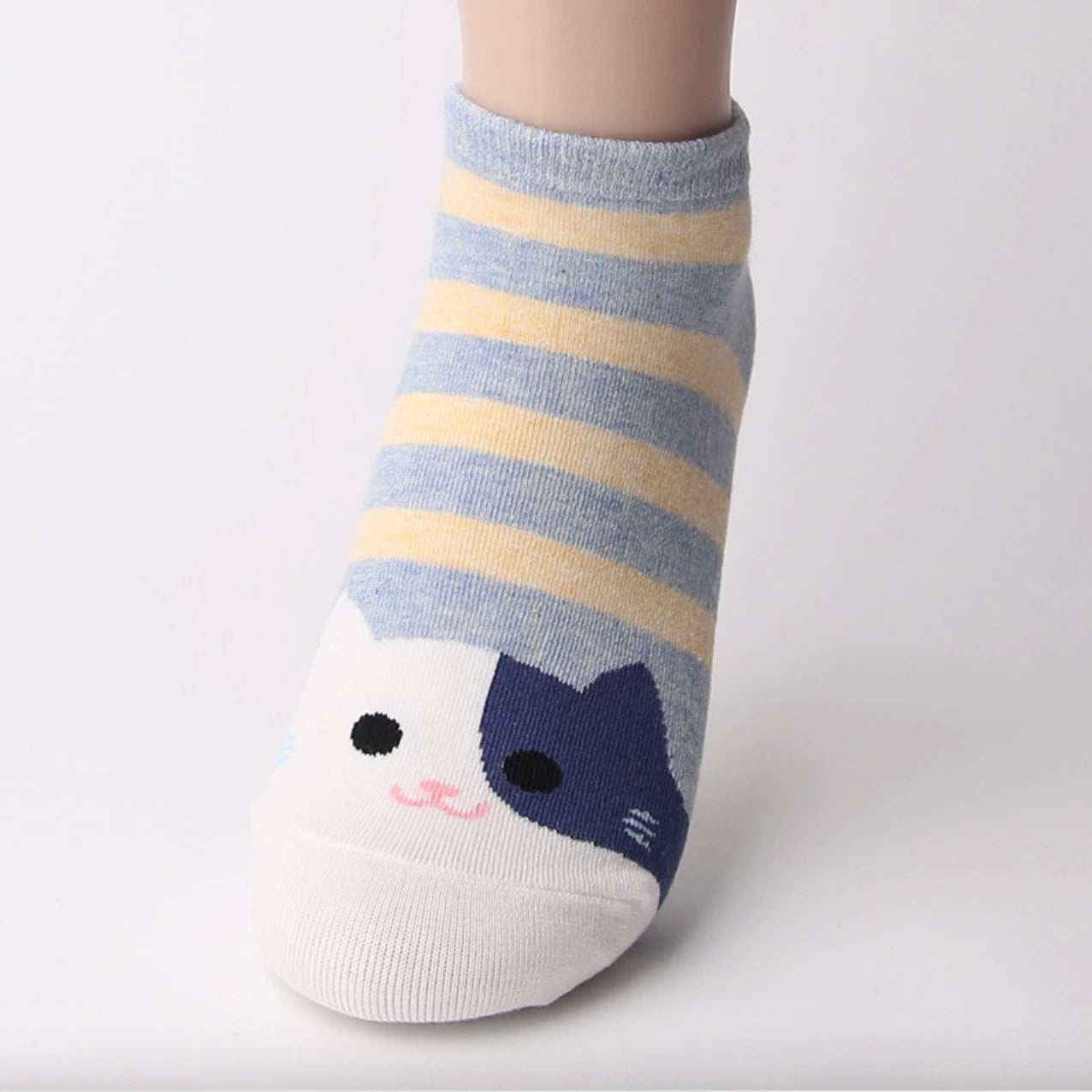 cute cat low socks