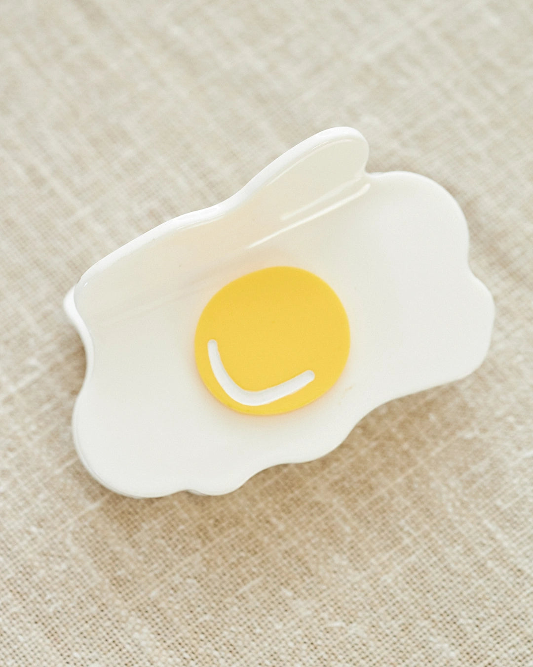 fried egg hair clip