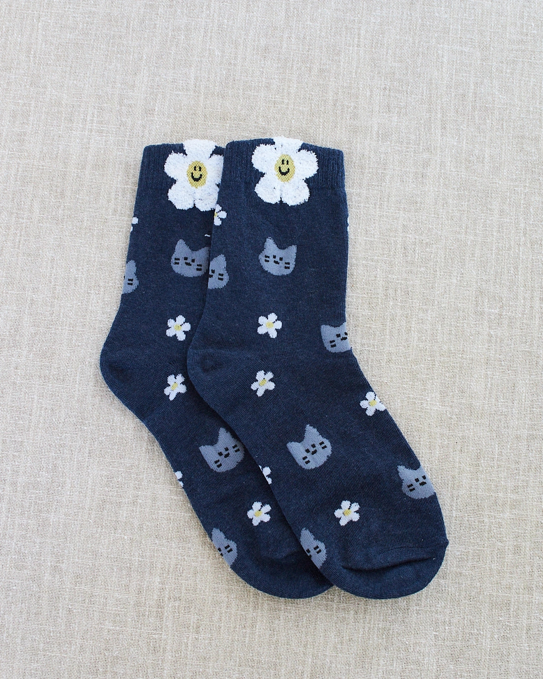 grey cat socks