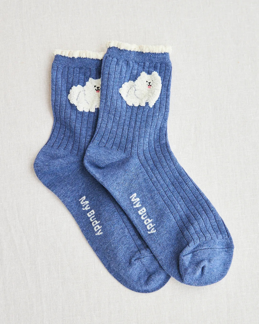 joli poom socks dog blue