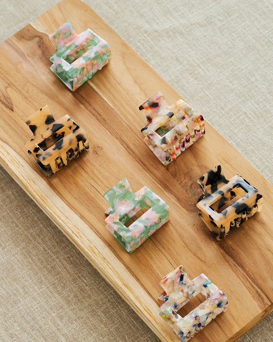 mini cellulose acetate hair clip