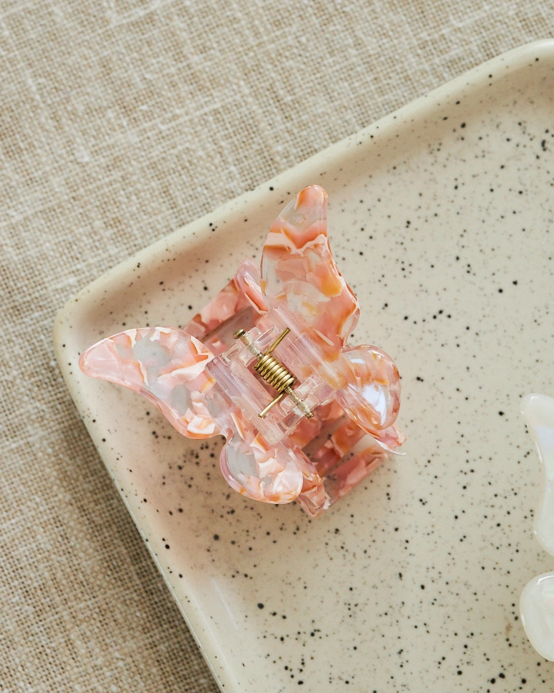 pink butterfly hair clip