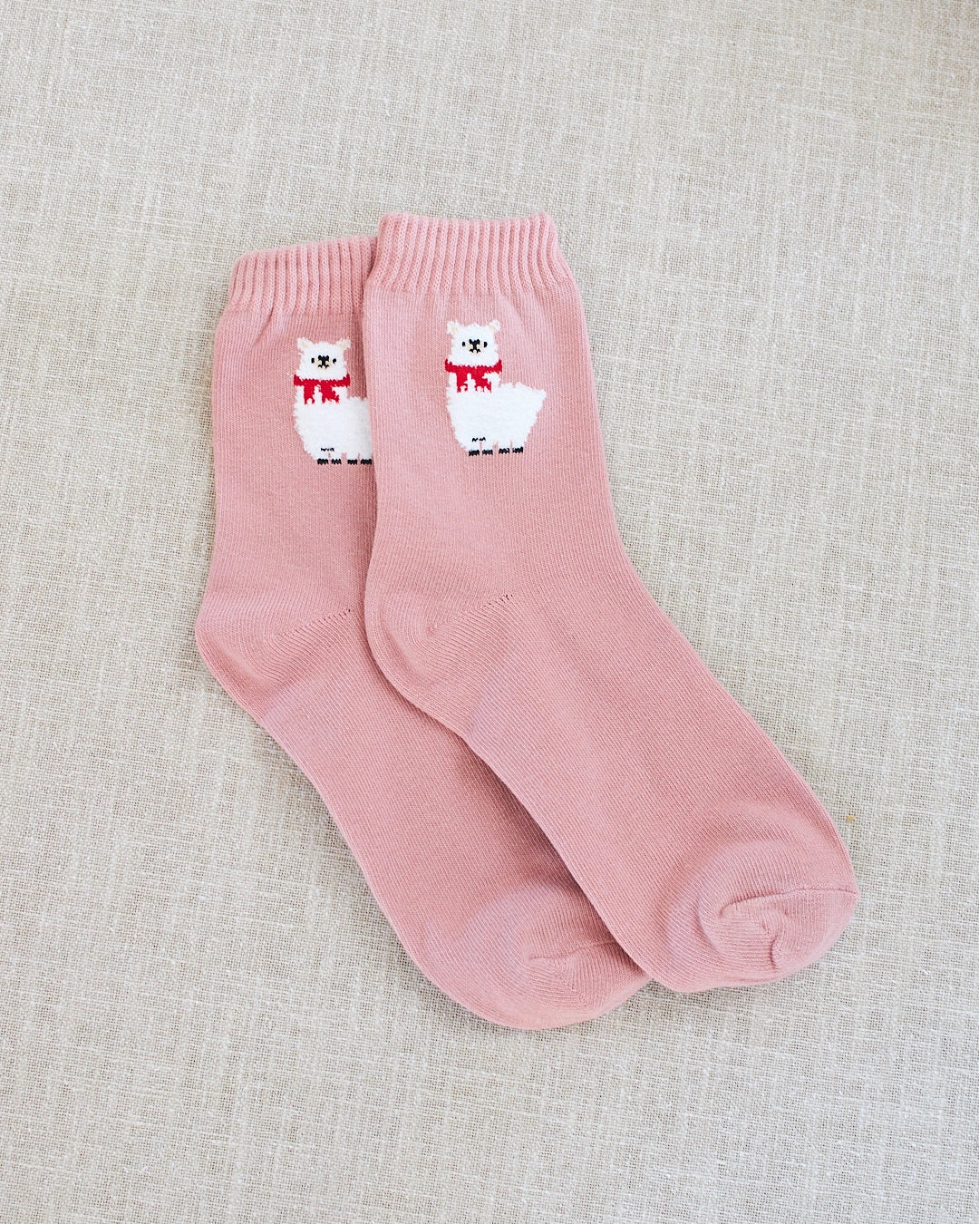 pink llama socks