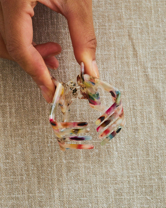 rectangular cellulose acetate hair clip