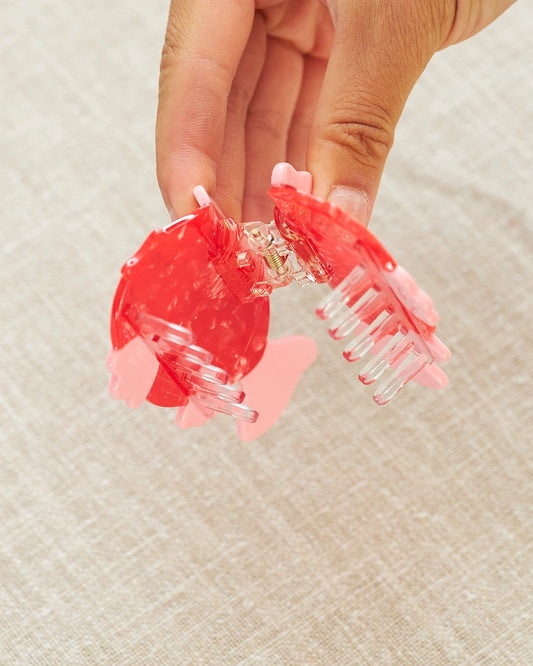 red fish hair clip inside