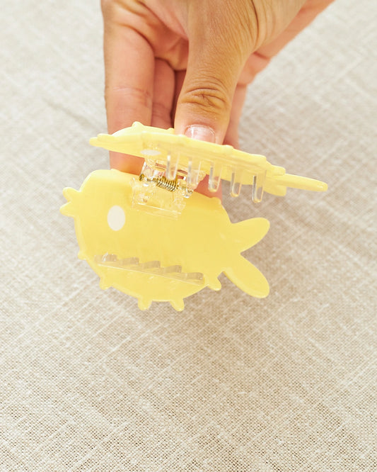 yellow fish hair clip