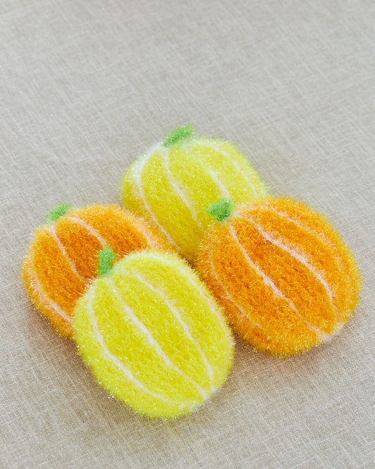 big lemon knitted sponge