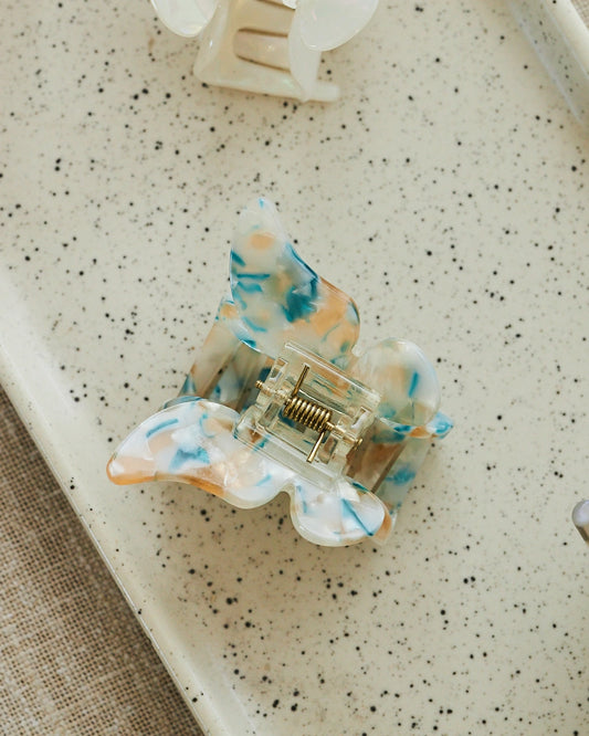 blue butterfly hair clip