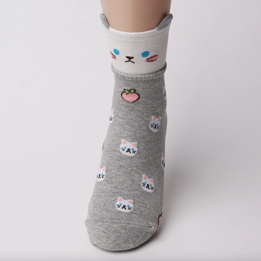 cat high socks 