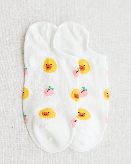 chick and peach socks
