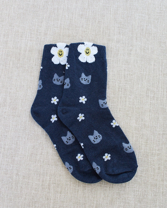 grey cat socks