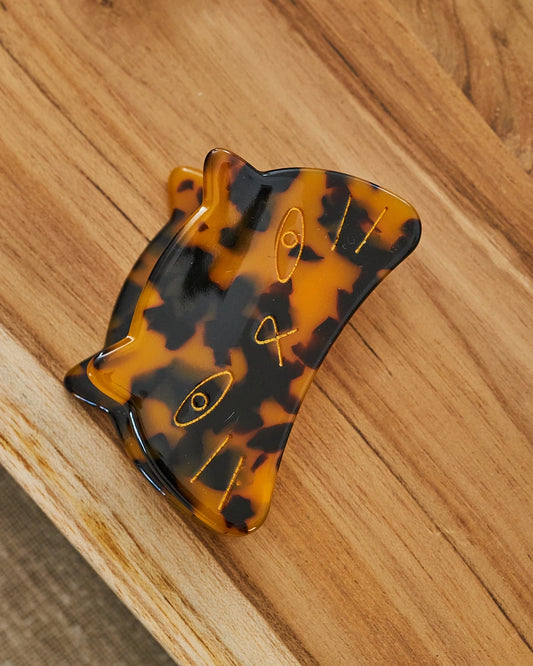 leopard hair clip