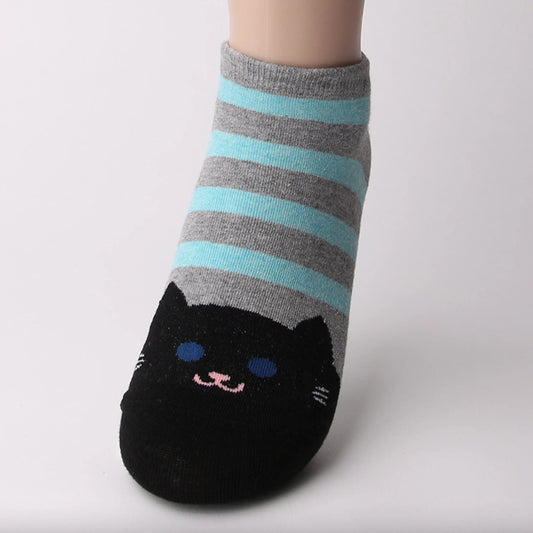 low socks black cat
