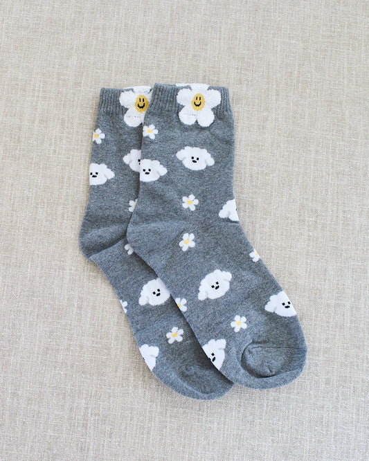 white dog socks